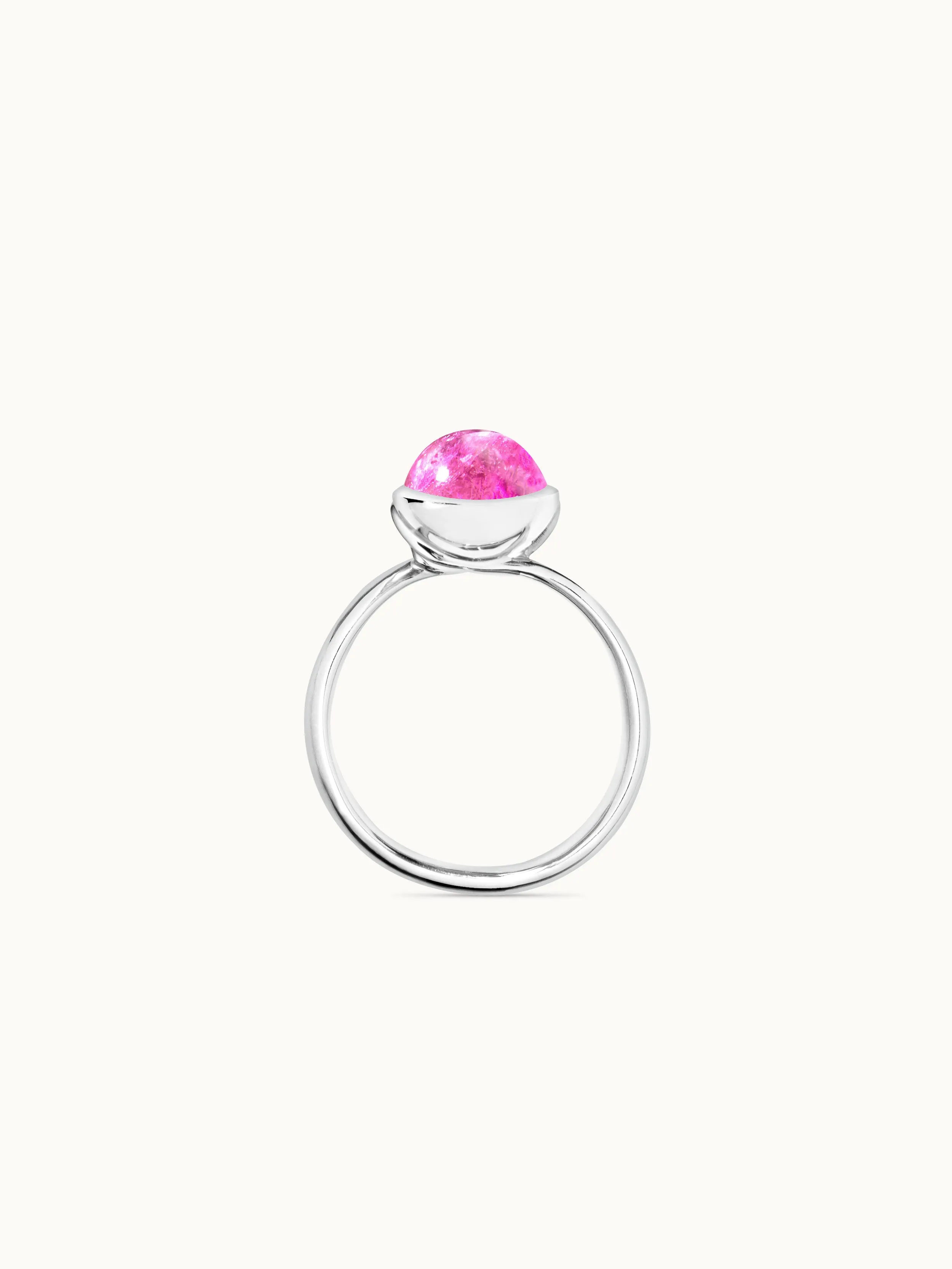 Ring BOUTON small Tourmaline rose rose Tourmaline