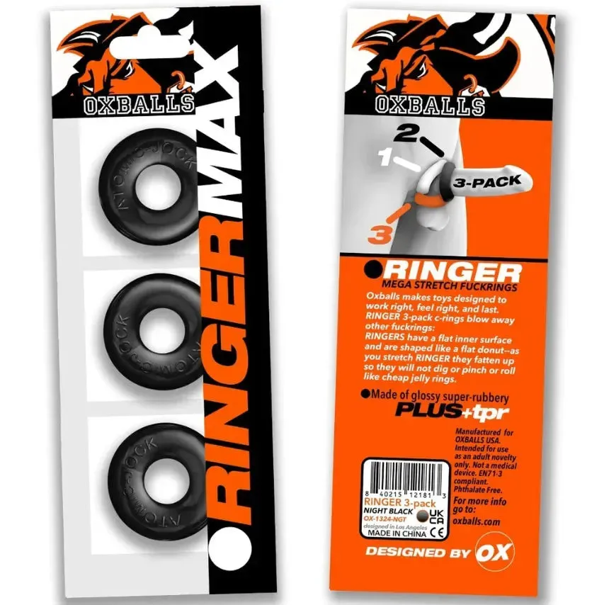 Ringer Max 3 Pc Cockring Set Black