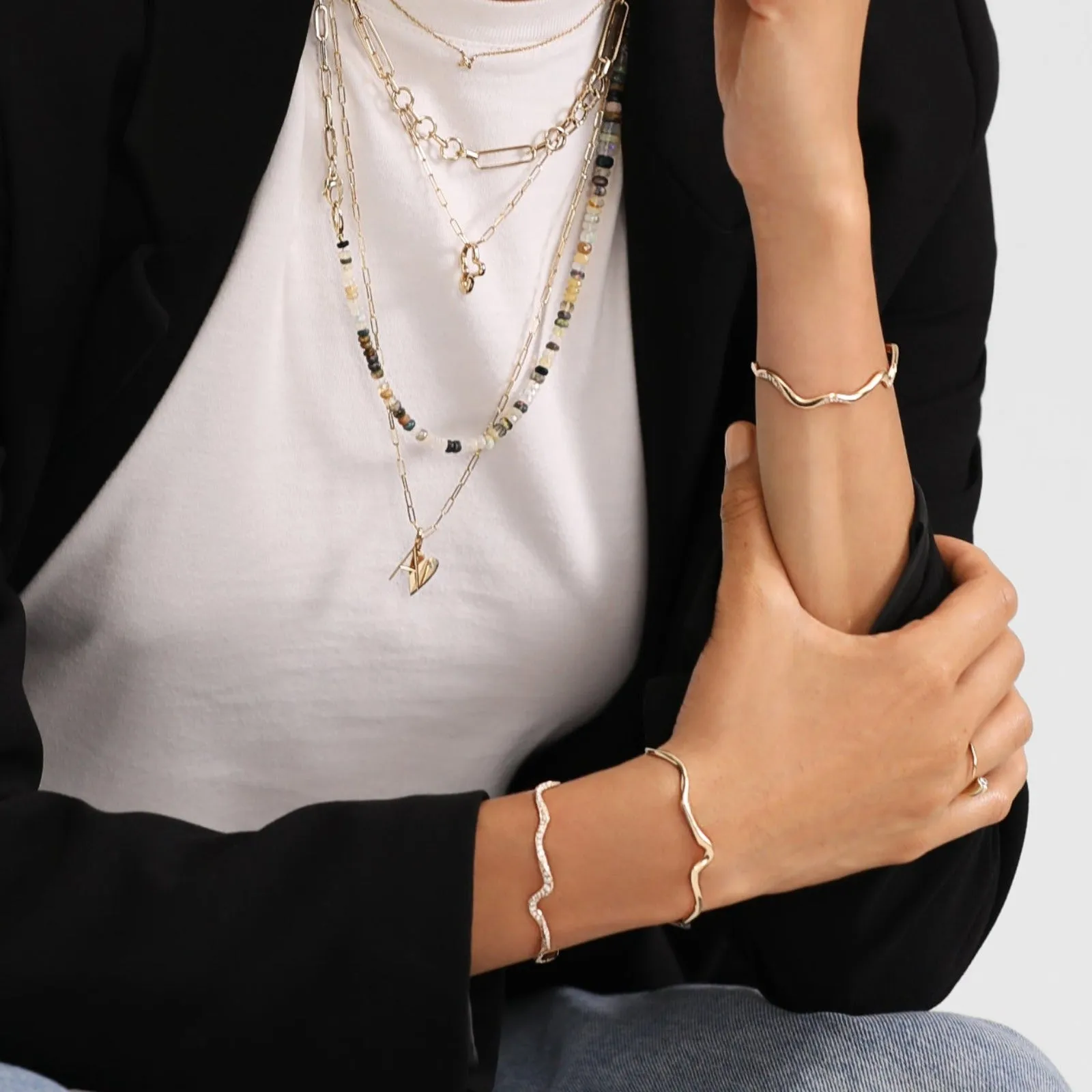 Ripple Cuff Bracelet - Plain