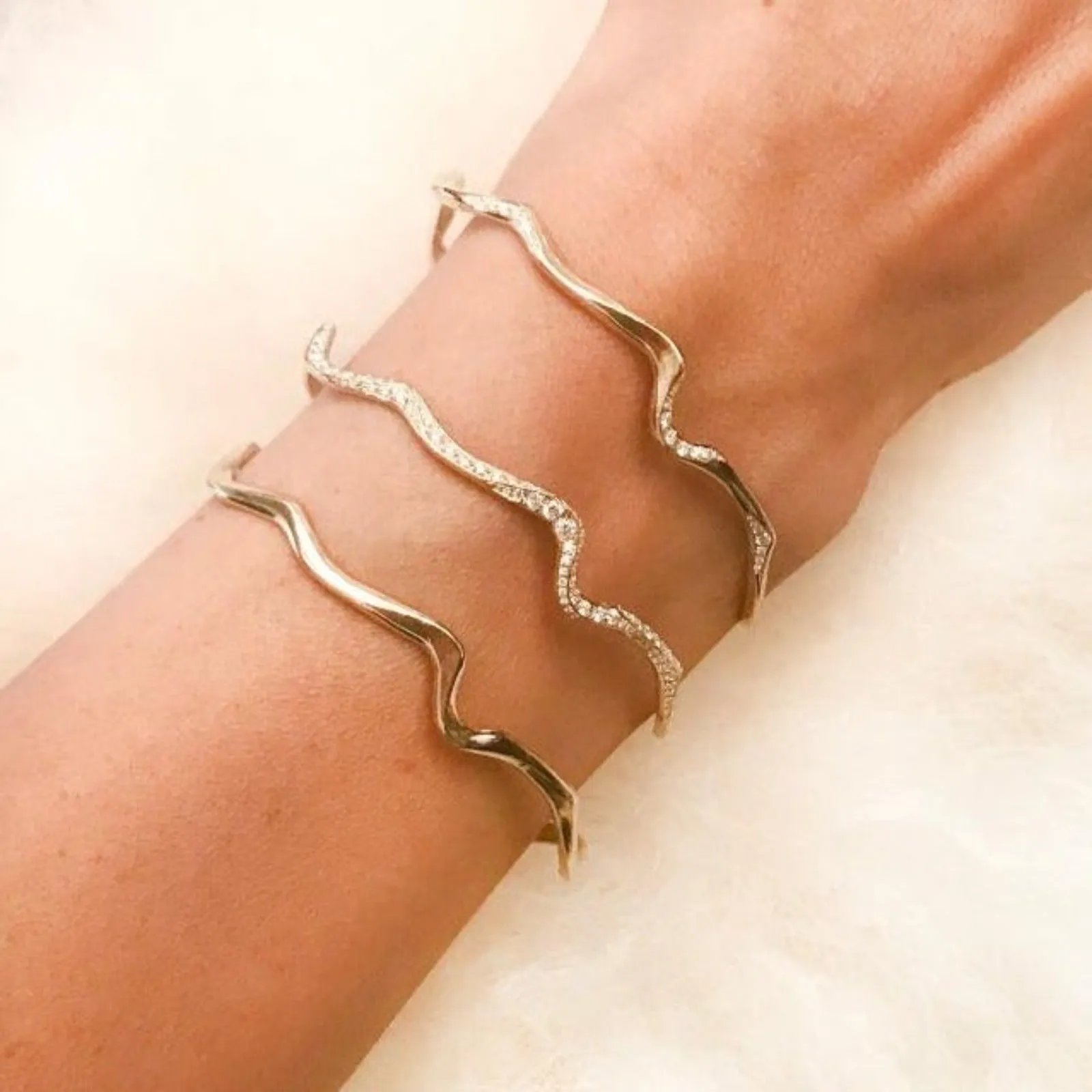Ripple Cuff Bracelet - Plain