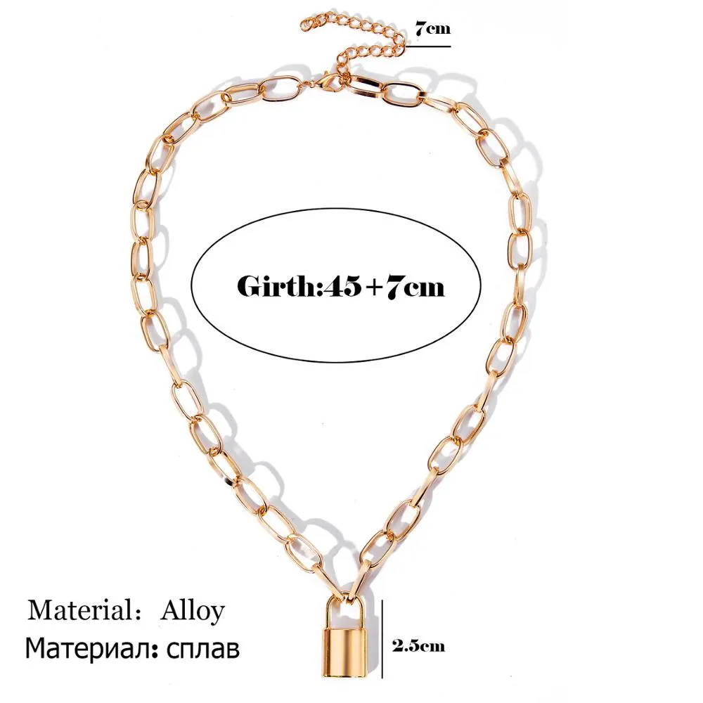 Rock Choker Lock Necklace