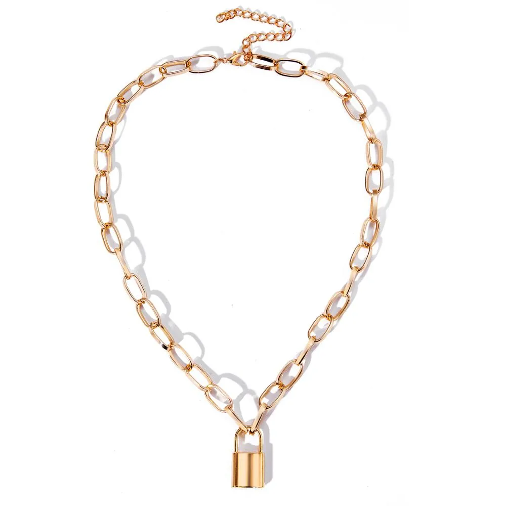 Rock Choker Lock Necklace