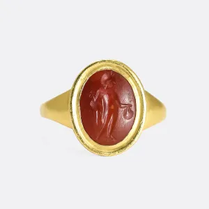 Roman "Mercury" Intaglio Signet Ring