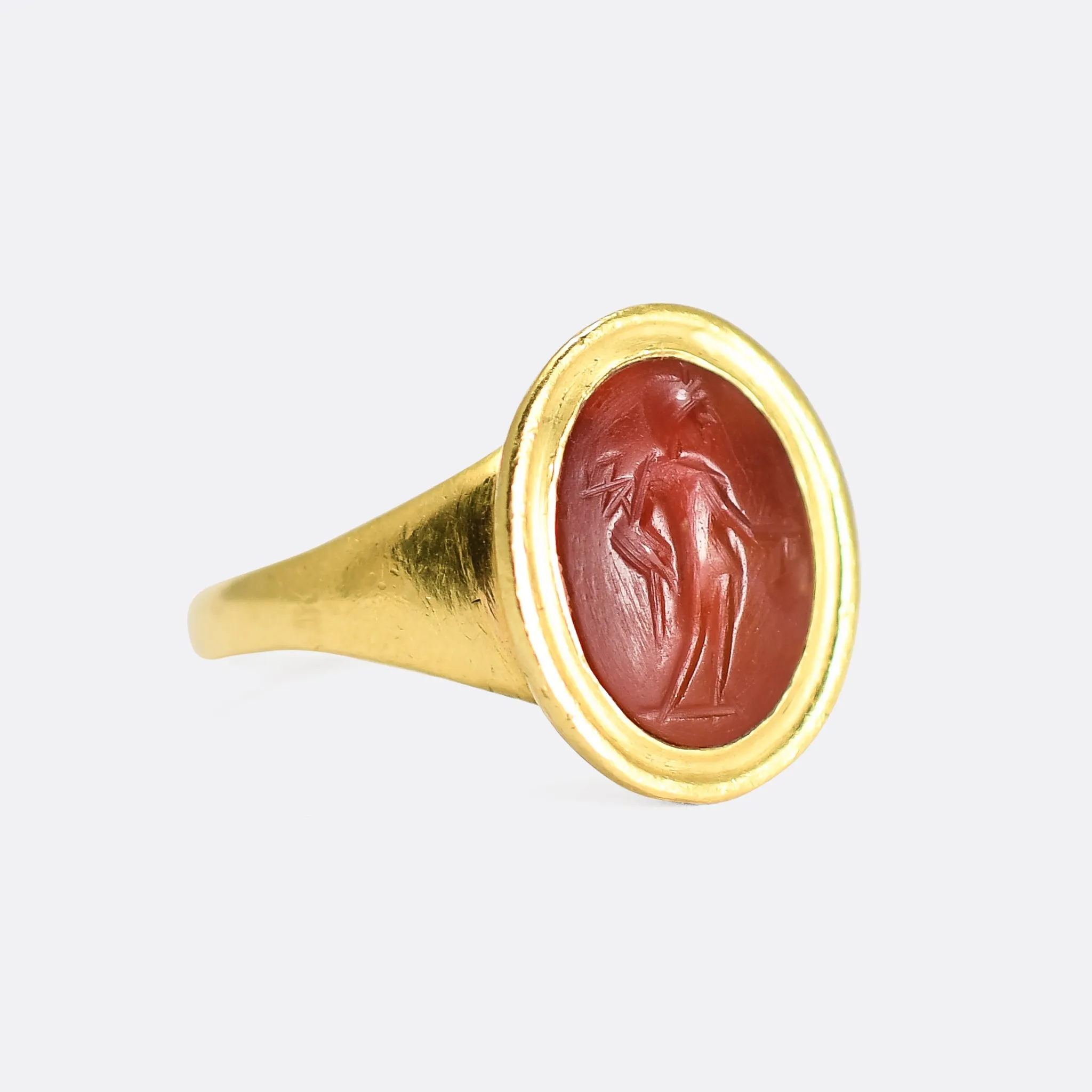 Roman "Mercury" Intaglio Signet Ring
