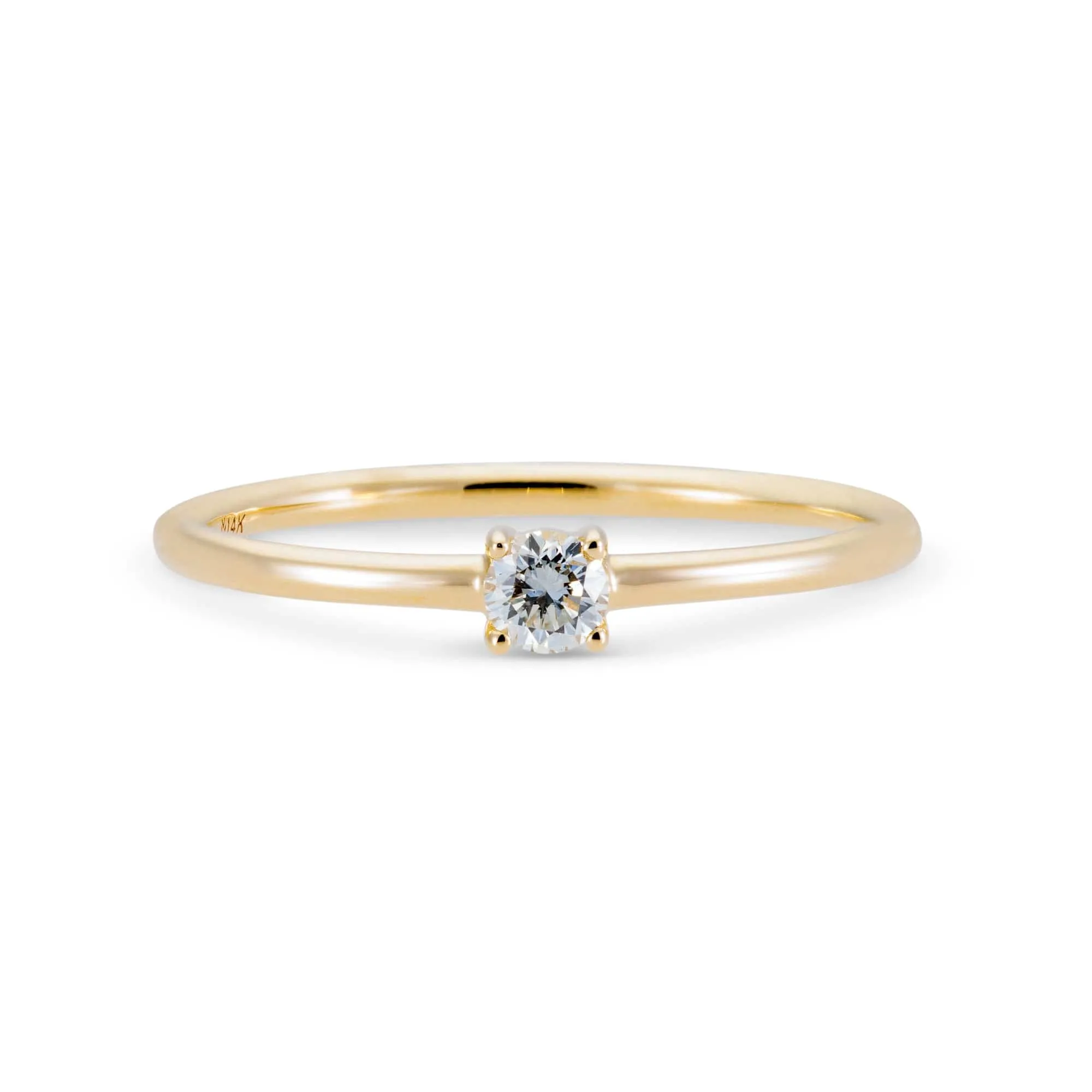 Round Diamond Stacking Ring