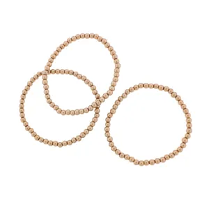 Round Glass Bead Bracelet - 4mm / 55mm - Choose Your Color!