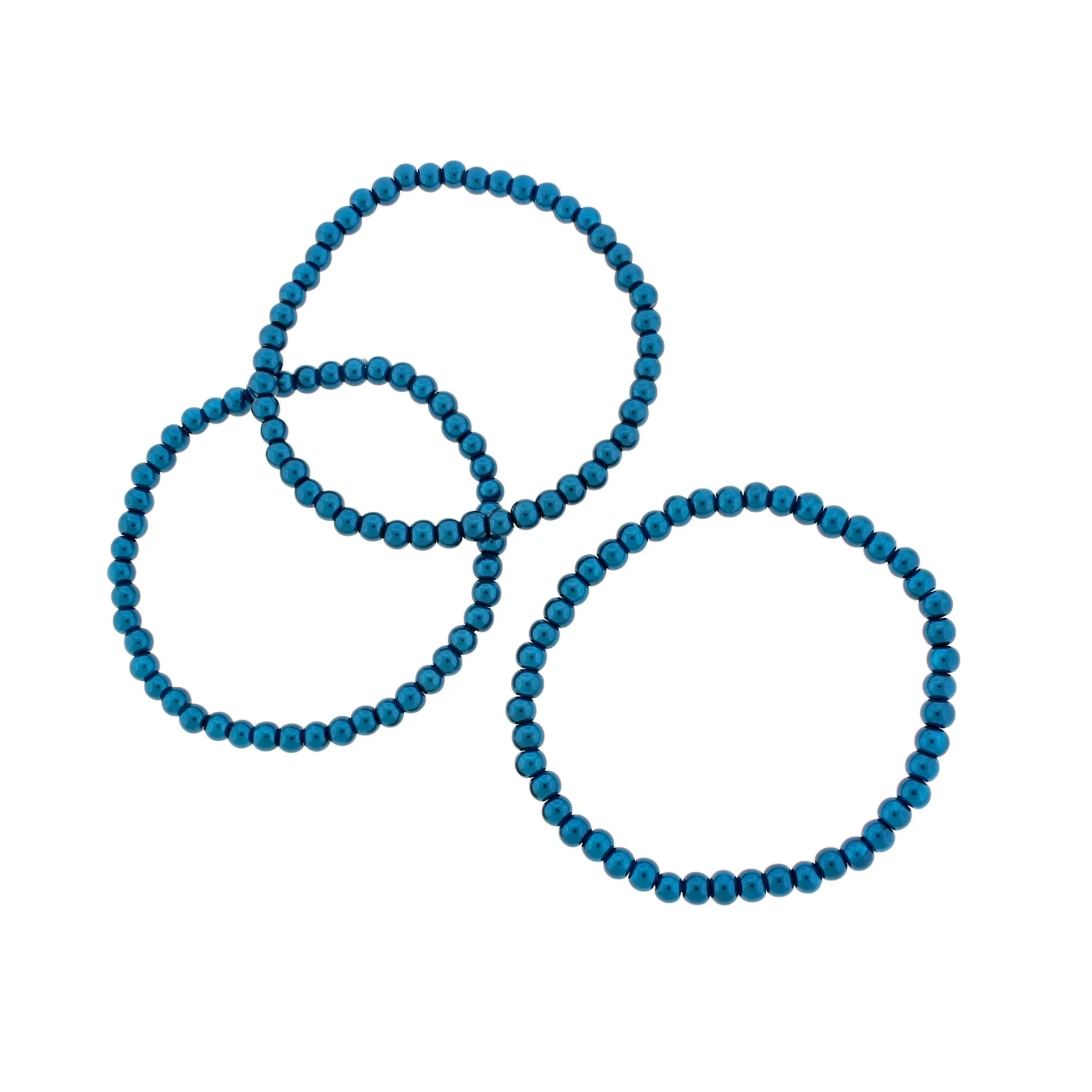 Round Glass Bead Bracelet - 4mm / 55mm - Choose Your Color!