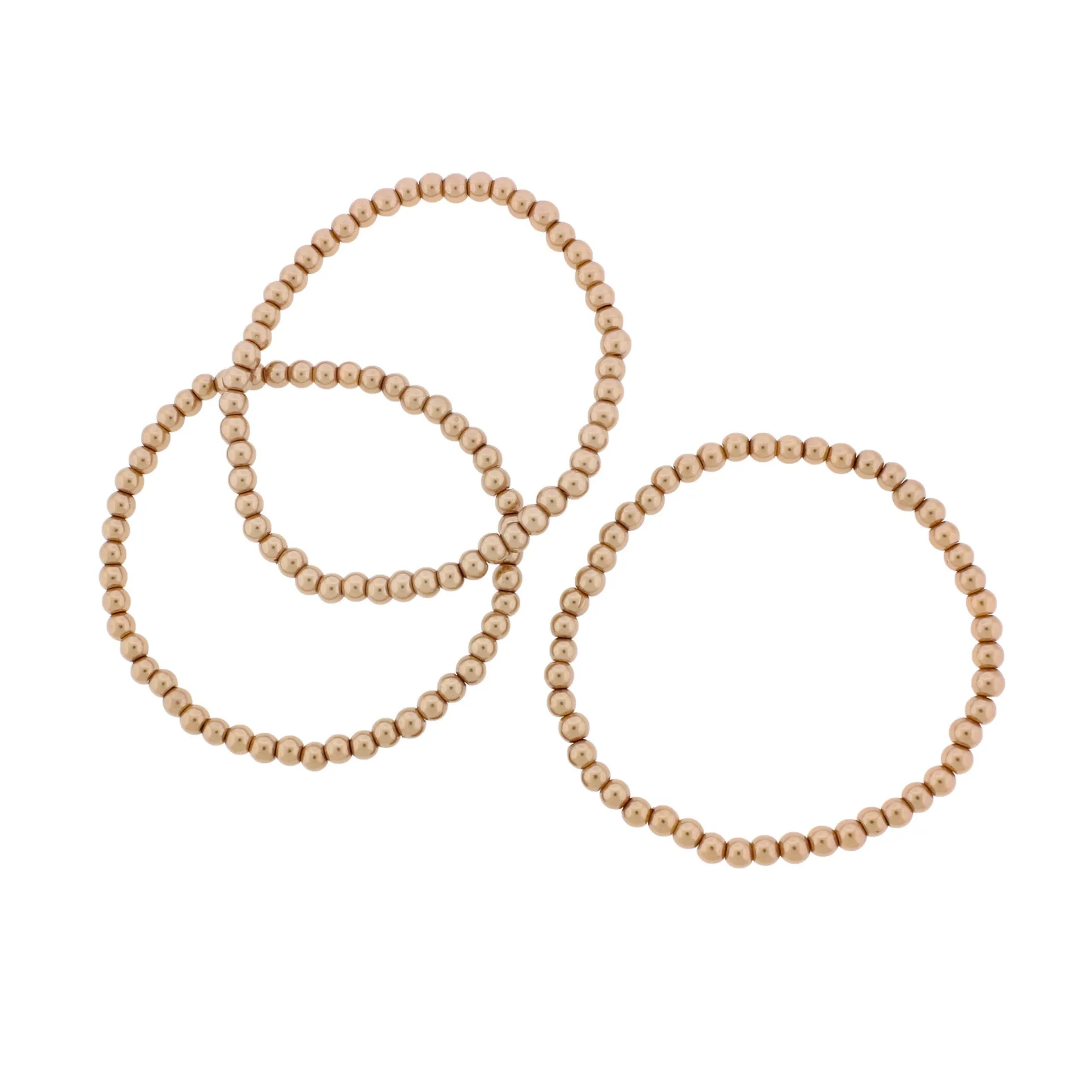 Round Glass Bead Bracelet - 4mm / 55mm - Choose Your Color!