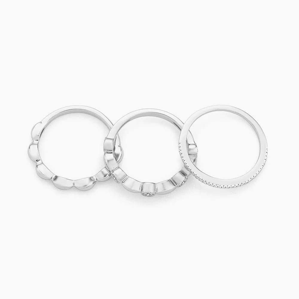 Round Triple Stackable Ring