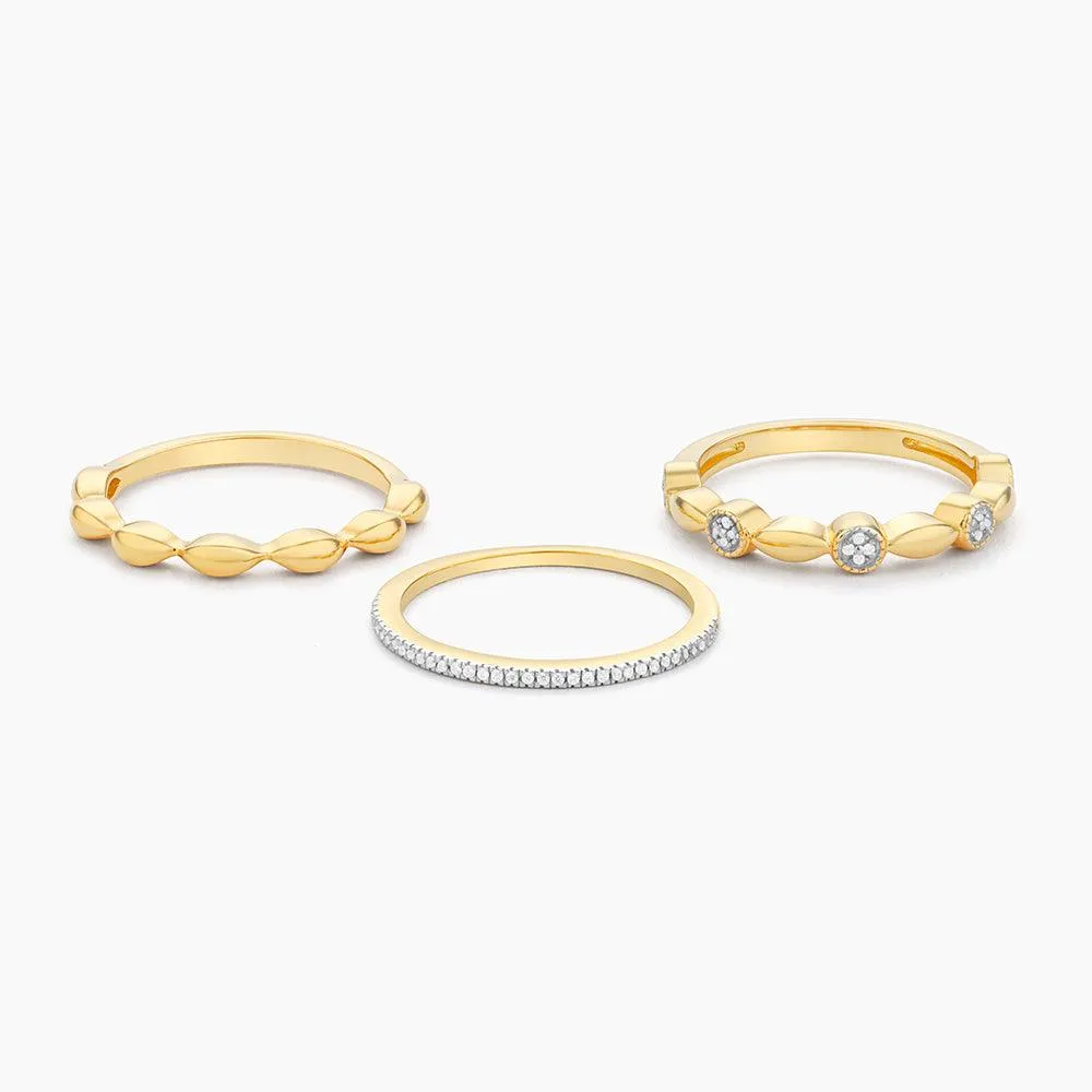 Round Triple Stackable Ring