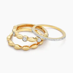 Round Triple Stackable Ring