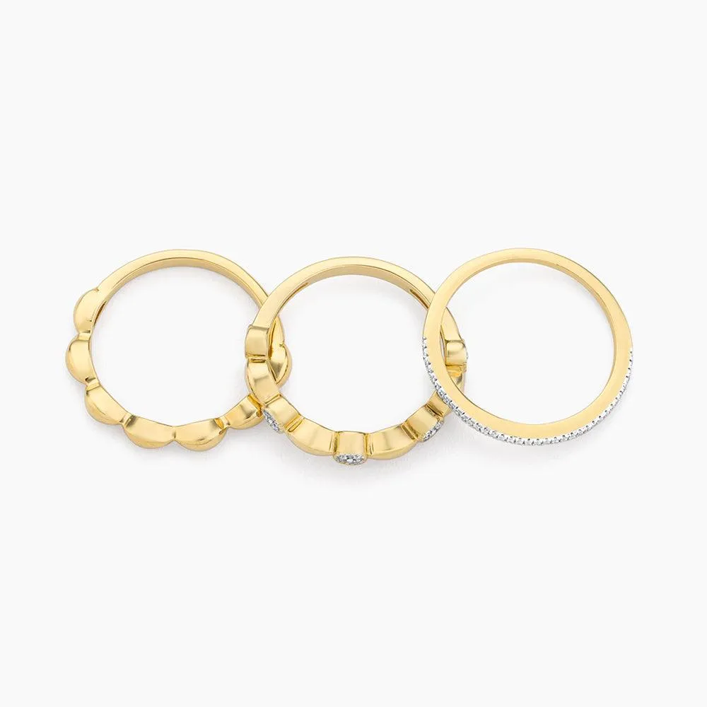 Round Triple Stackable Ring