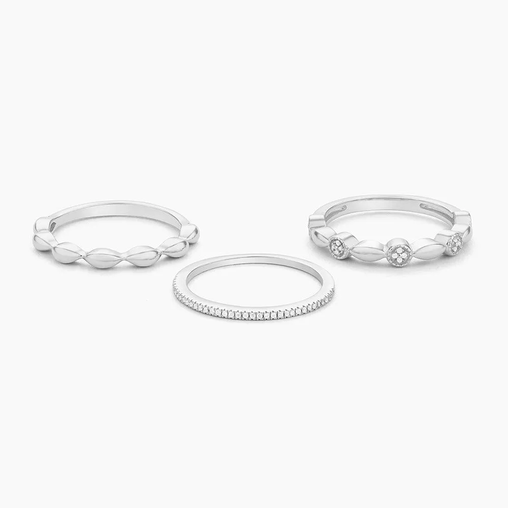 Round Triple Stackable Ring