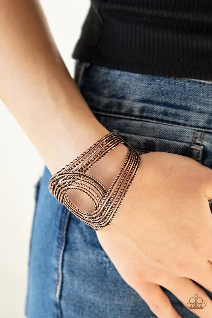 Rustic Coils Copper Bracelet