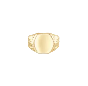 Sabel Collection Yellow Gold Hexagon Signet Ring