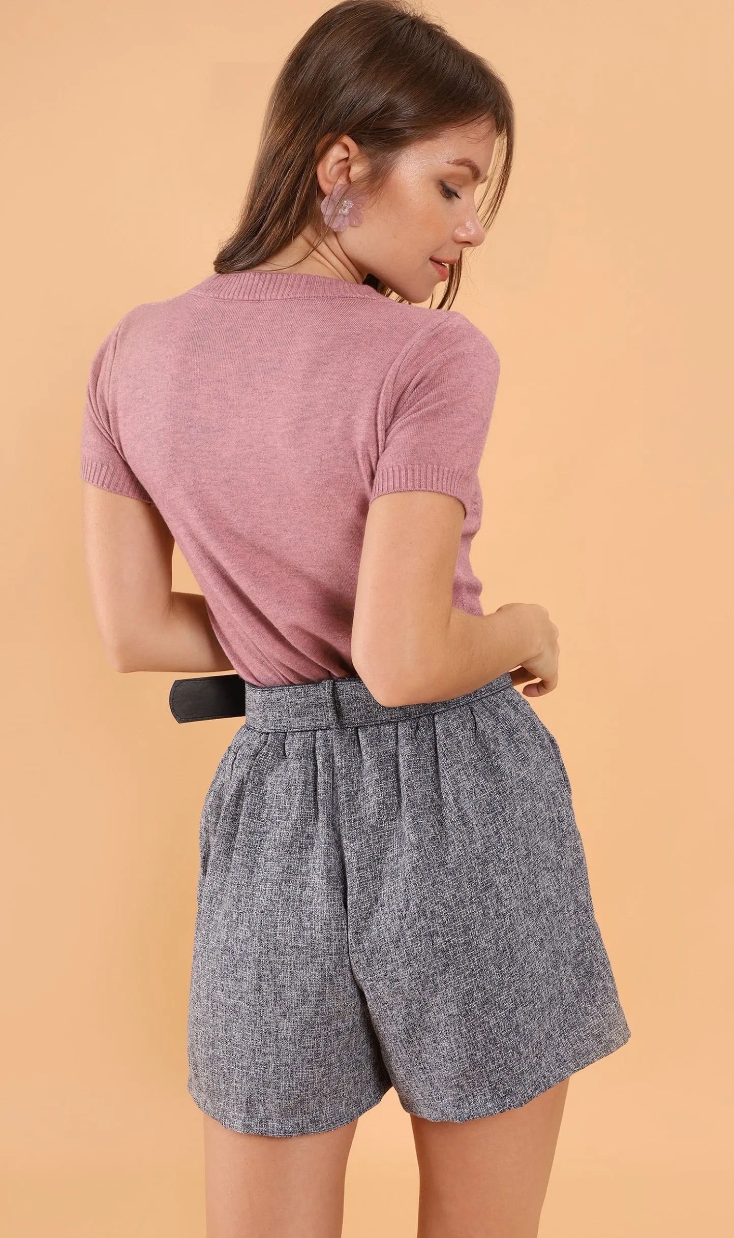SAM Crew-Neck Knit Top (Lilac)