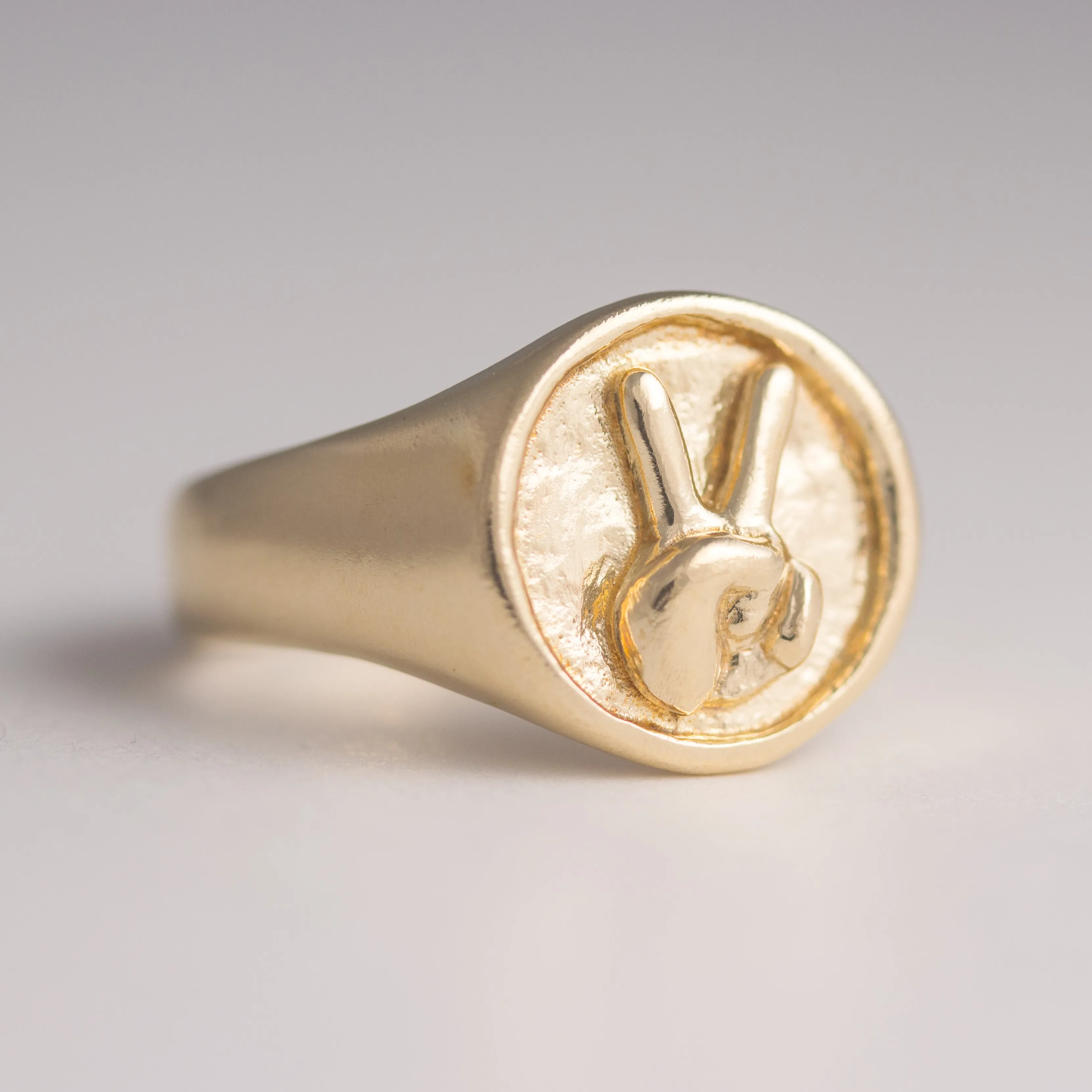 Scissors Ring in Golden Brass