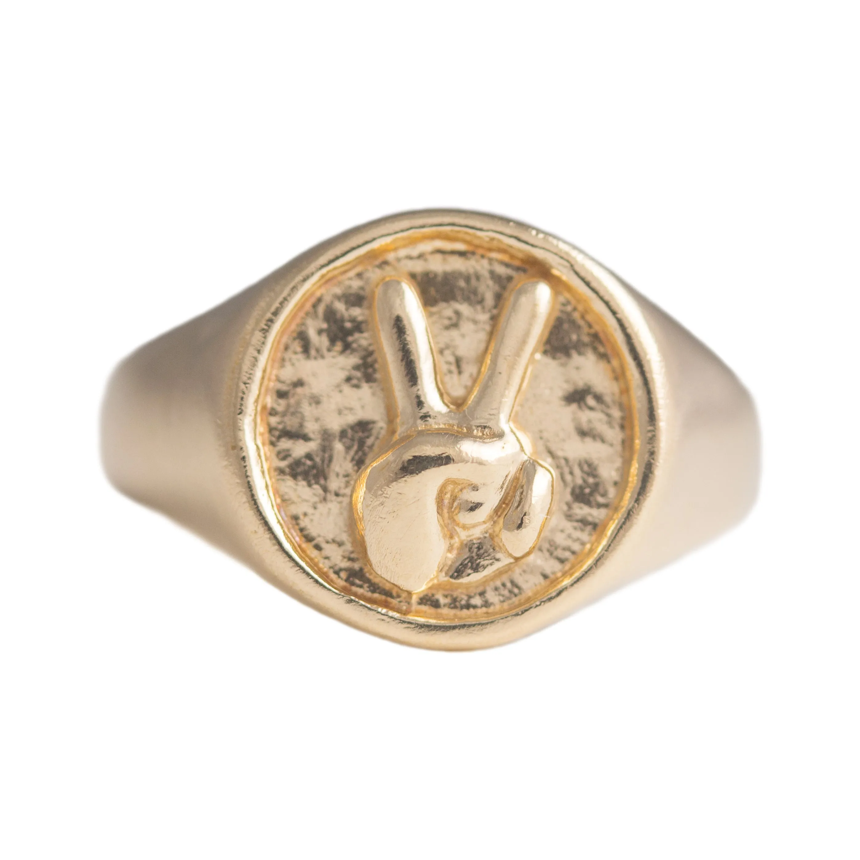 Scissors Ring in Golden Brass