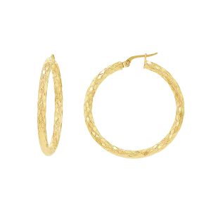 Serpentine Faceted Hoop Earrings