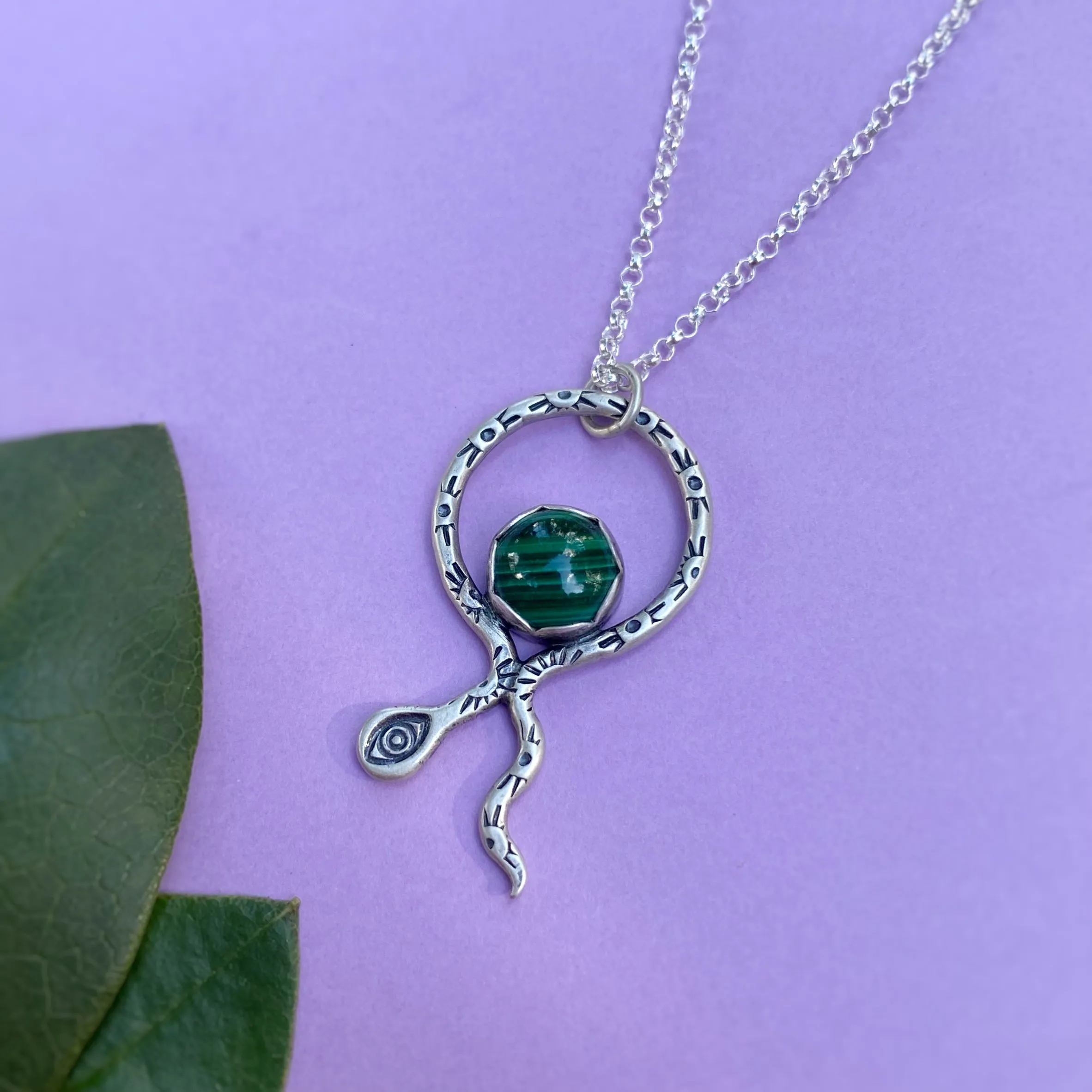 Serpentine Necklace - Malachite / 18” / Made to Order