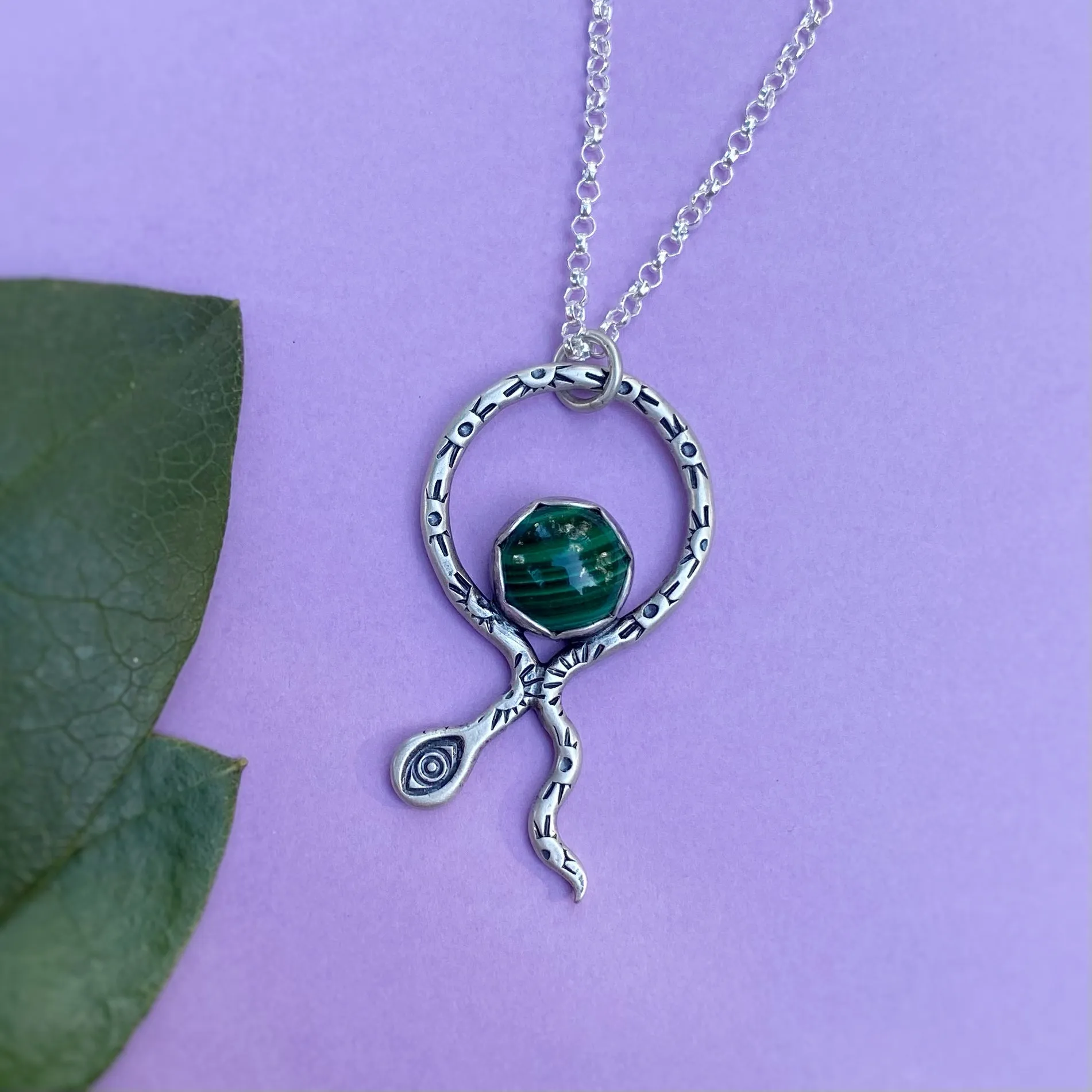 Serpentine Necklace - Malachite / 18” / Made to Order
