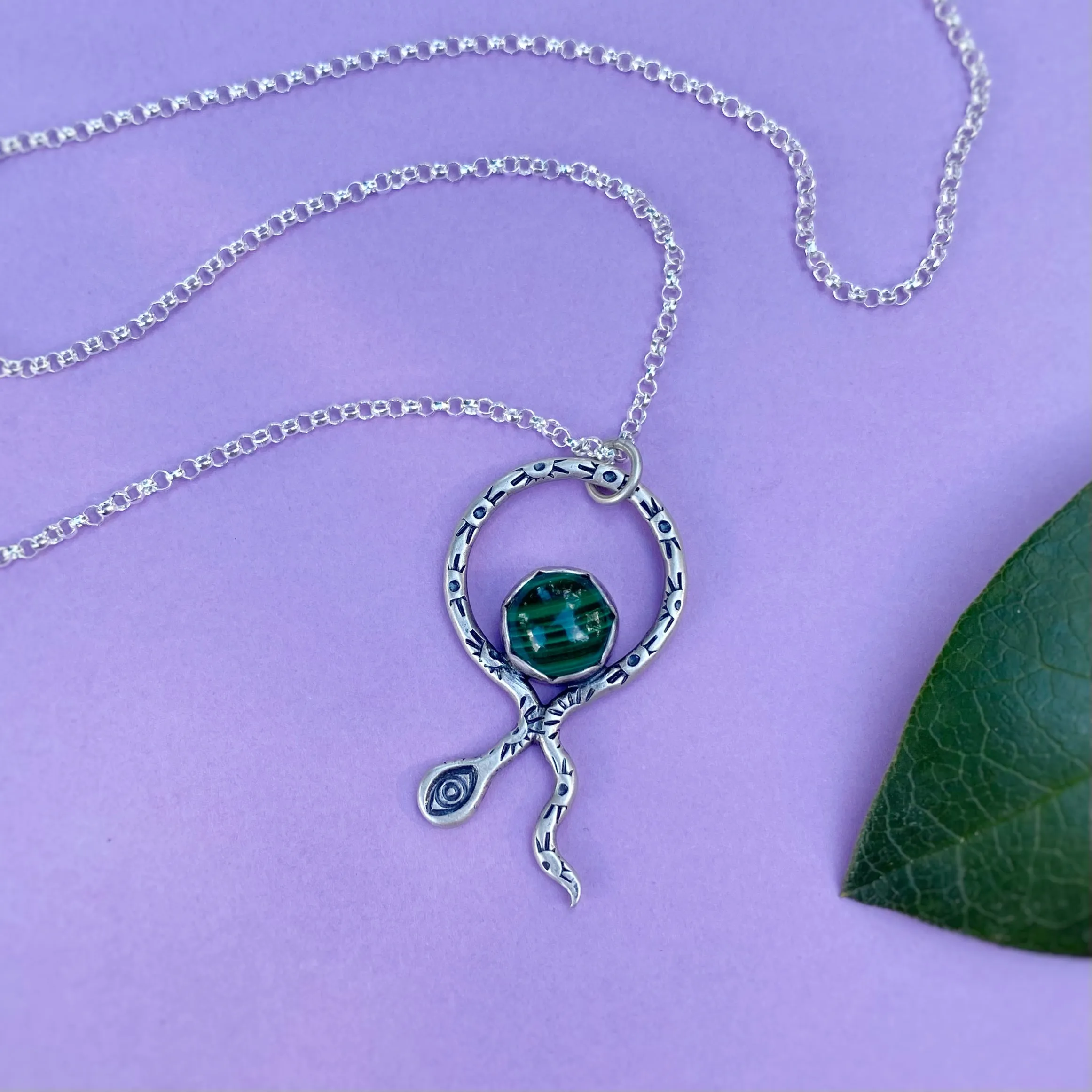 Serpentine Necklace - Malachite / 18” / Made to Order