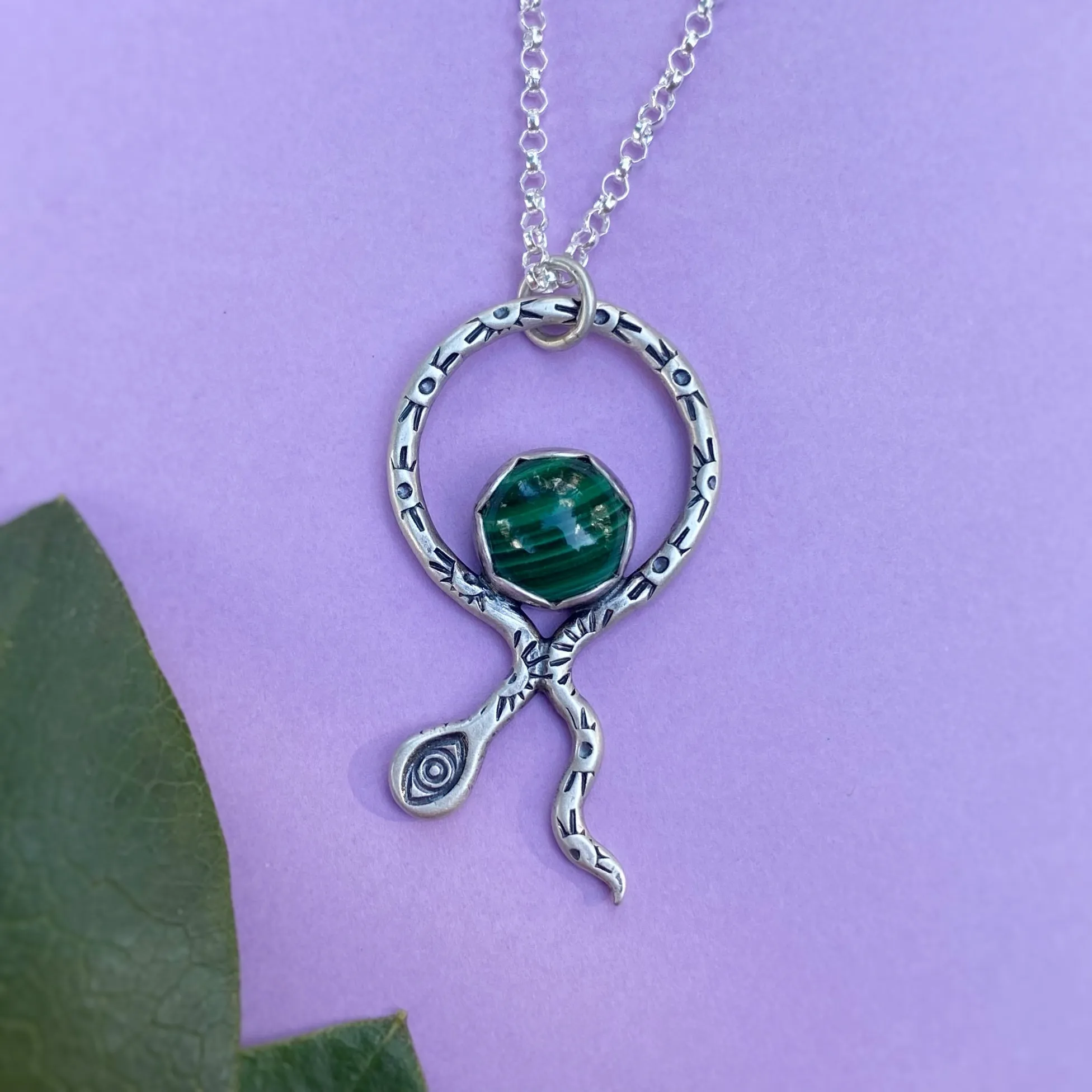 Serpentine Necklace - Malachite / 18” / Made to Order