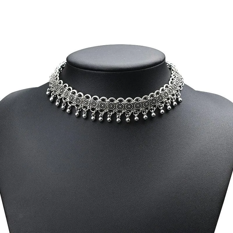 Short Snake Chain Choker Necklace