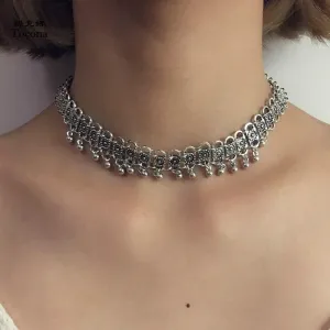 Short Snake Chain Choker Necklace