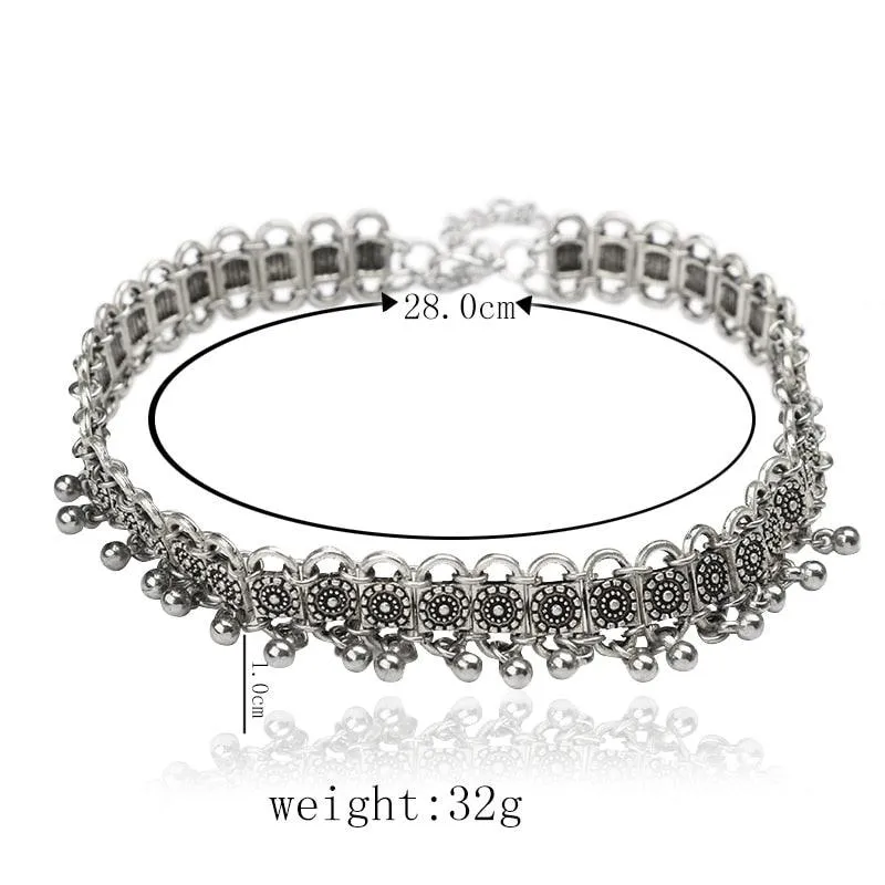 Short Snake Chain Choker Necklace