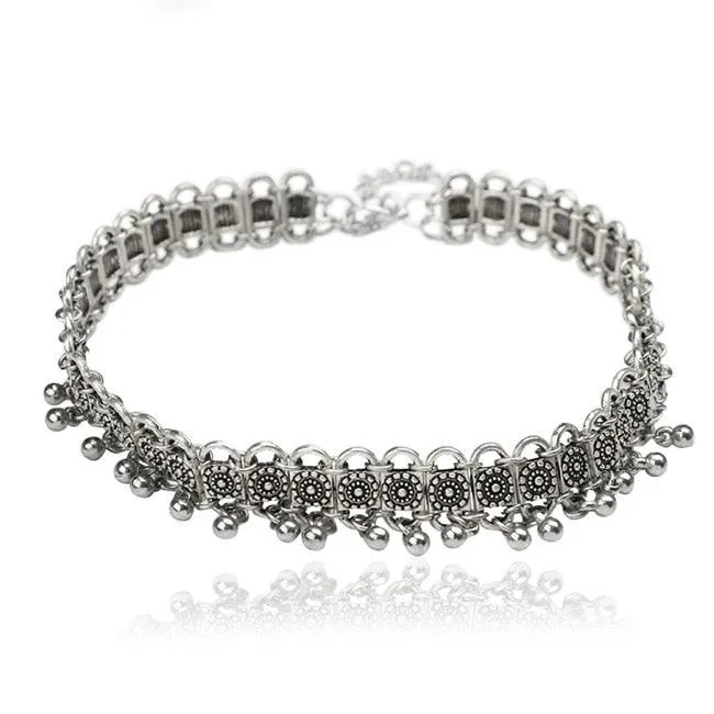 Short Snake Chain Choker Necklace