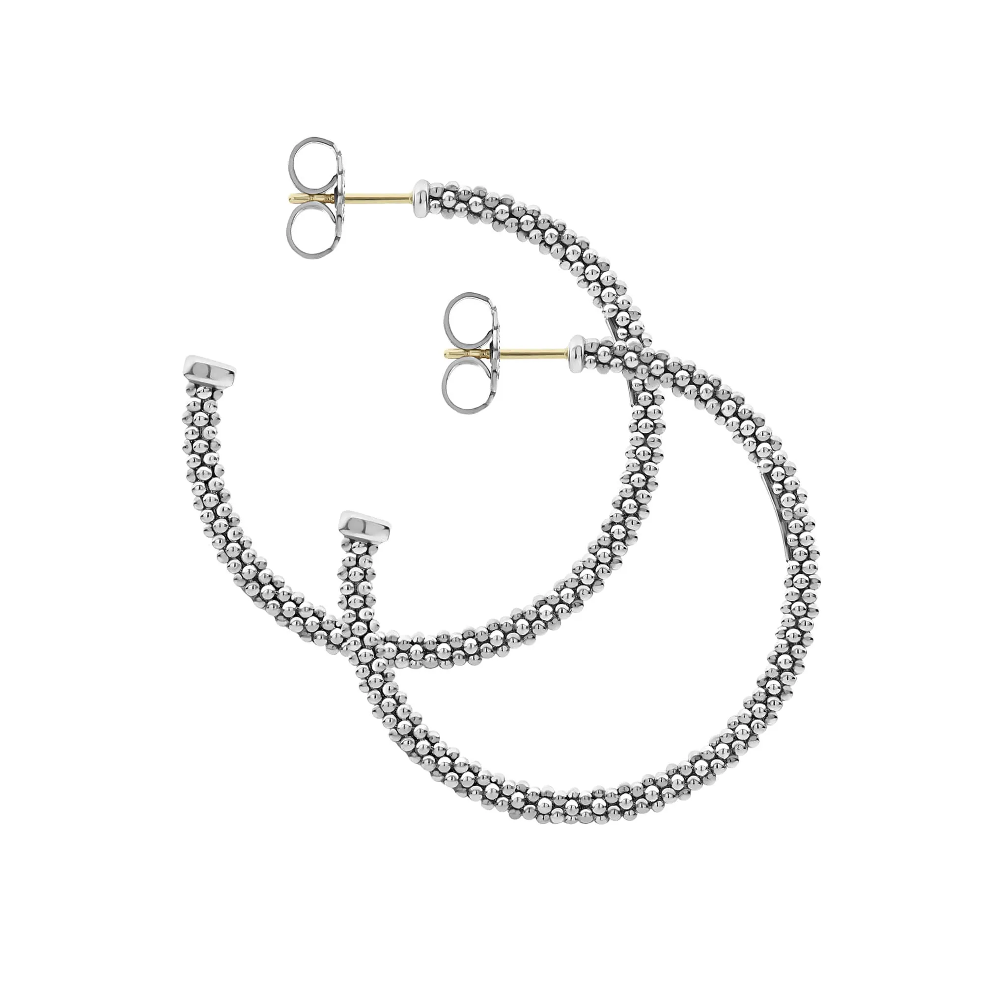 Signature Caviar Large Caviar Hoop Earrings