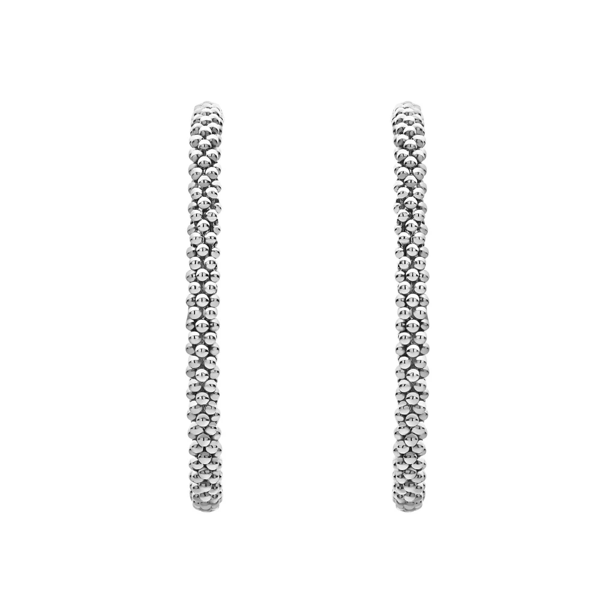 Signature Caviar Large Caviar Hoop Earrings