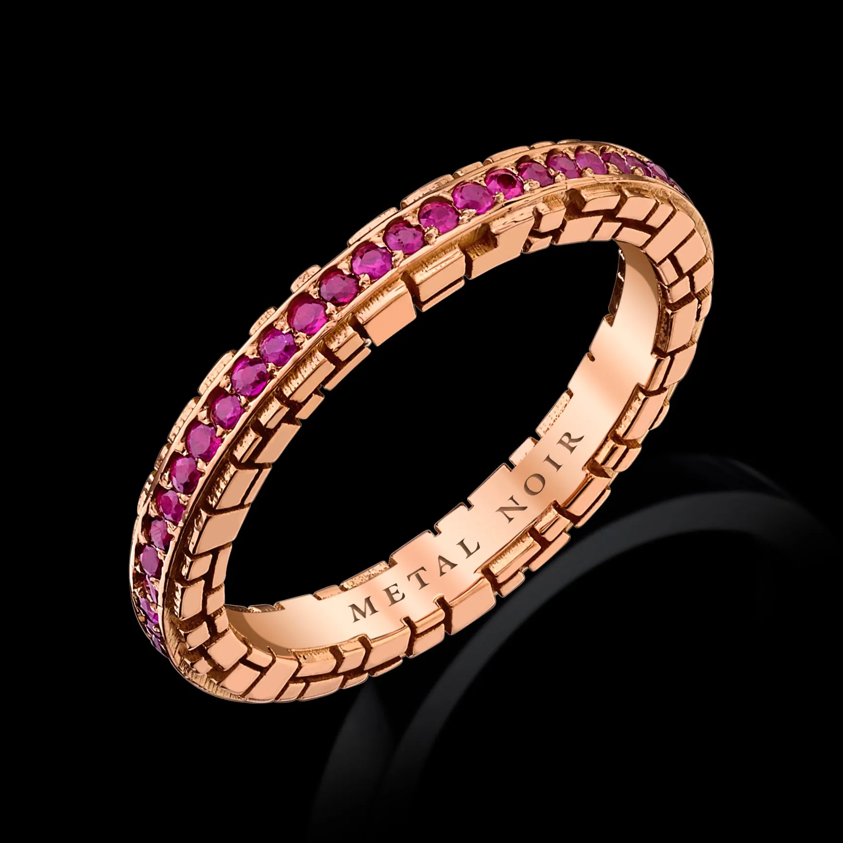 Signature Collection Single Row Thin Ruby Ring