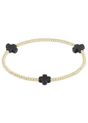 SIGNATURE CROSS BRACELET - BLACK