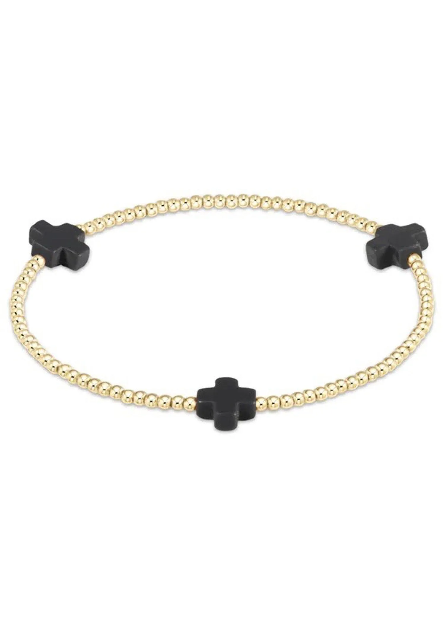 SIGNATURE CROSS BRACELET - BLACK