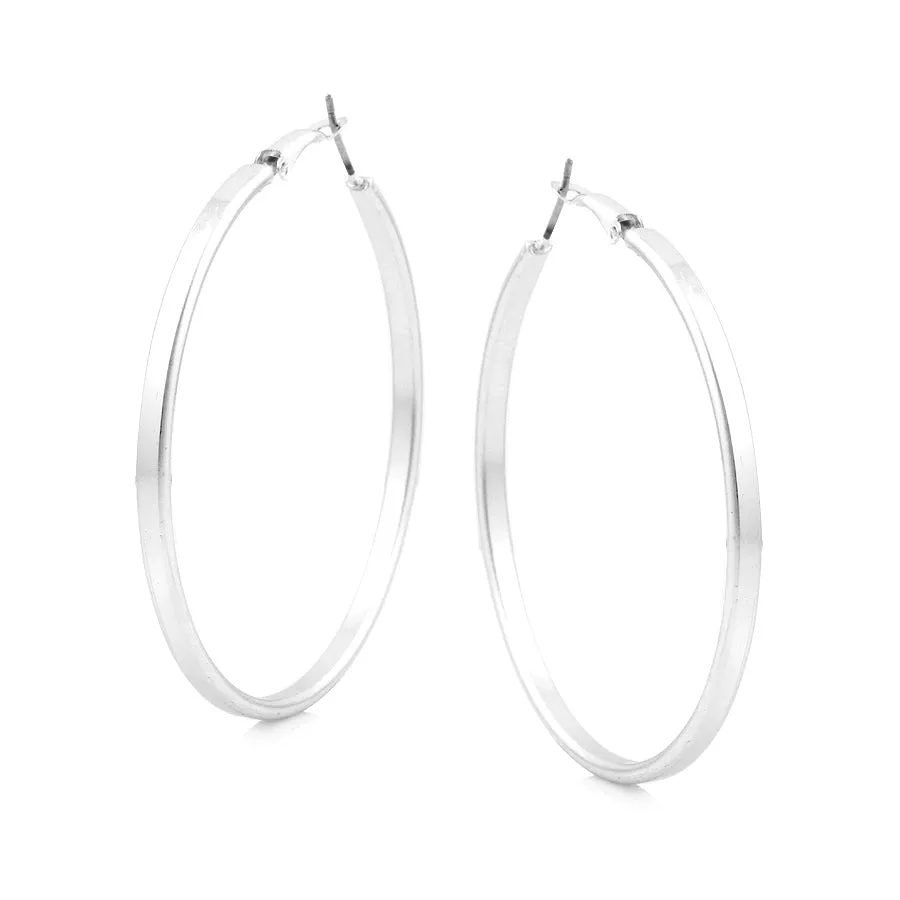 SILVER 3.5MM HOOP EARRINGS #SWR-CP1229SIL (FB18)