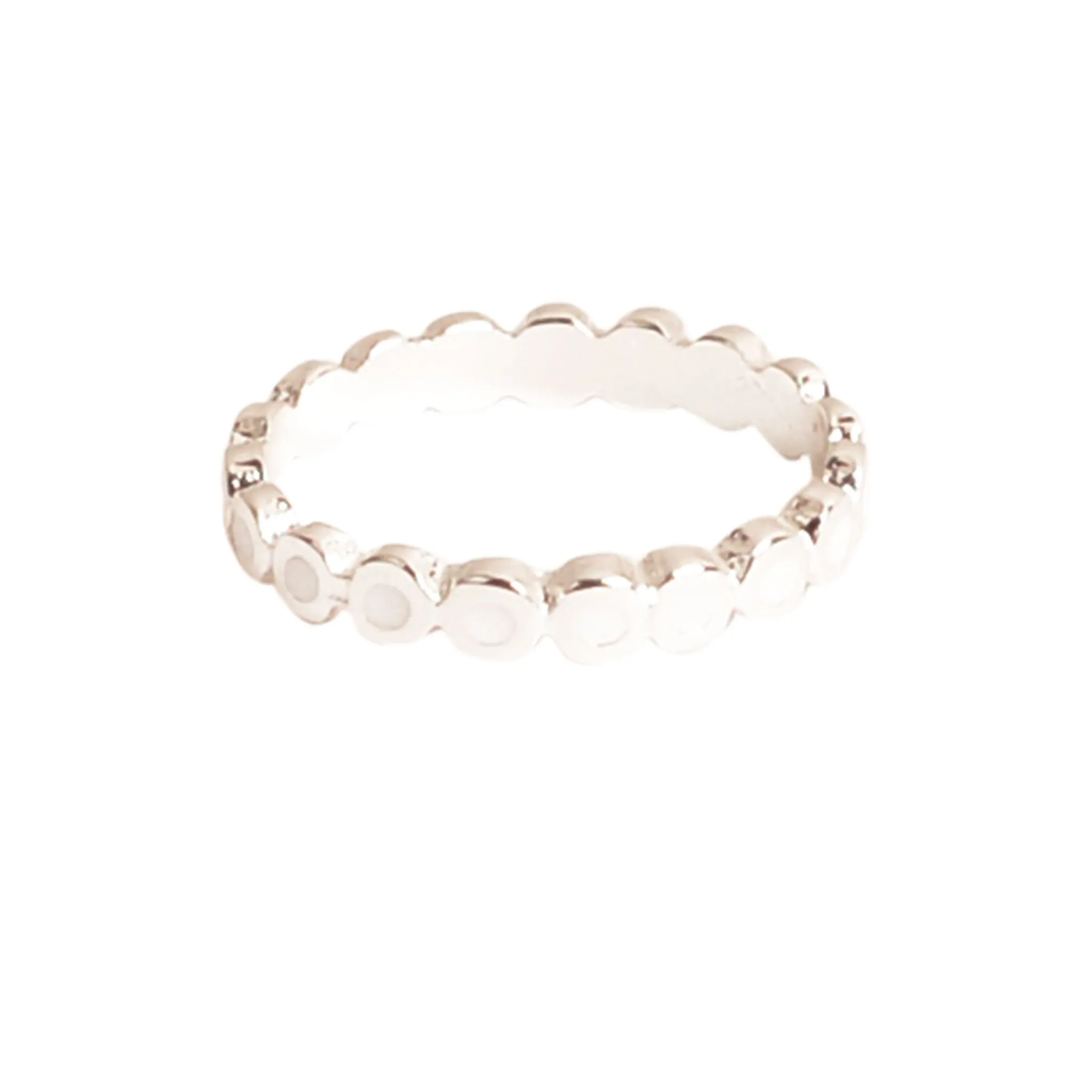 Silver Enamel Stackable Ring