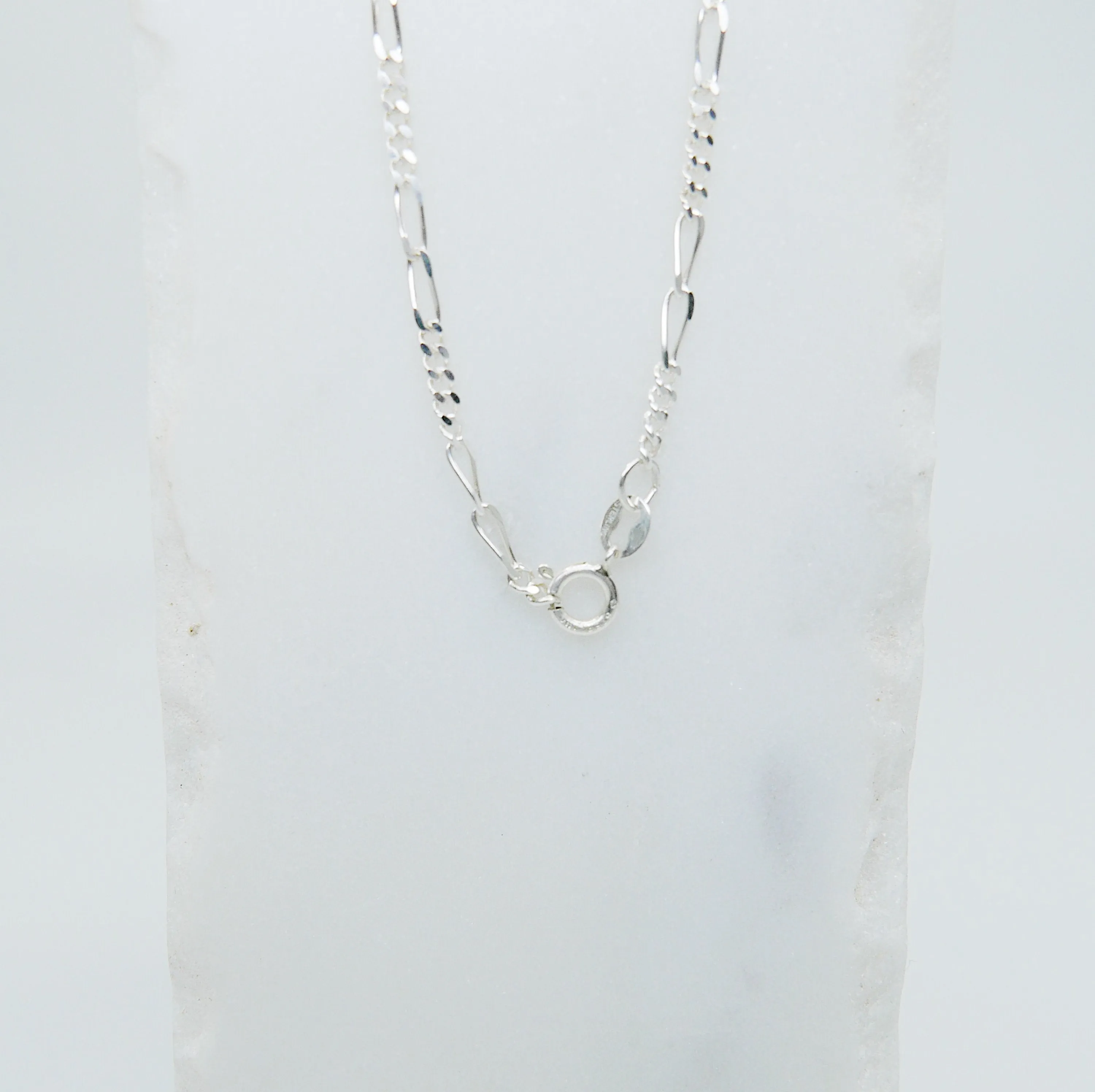Silver Figaro Chain Choker