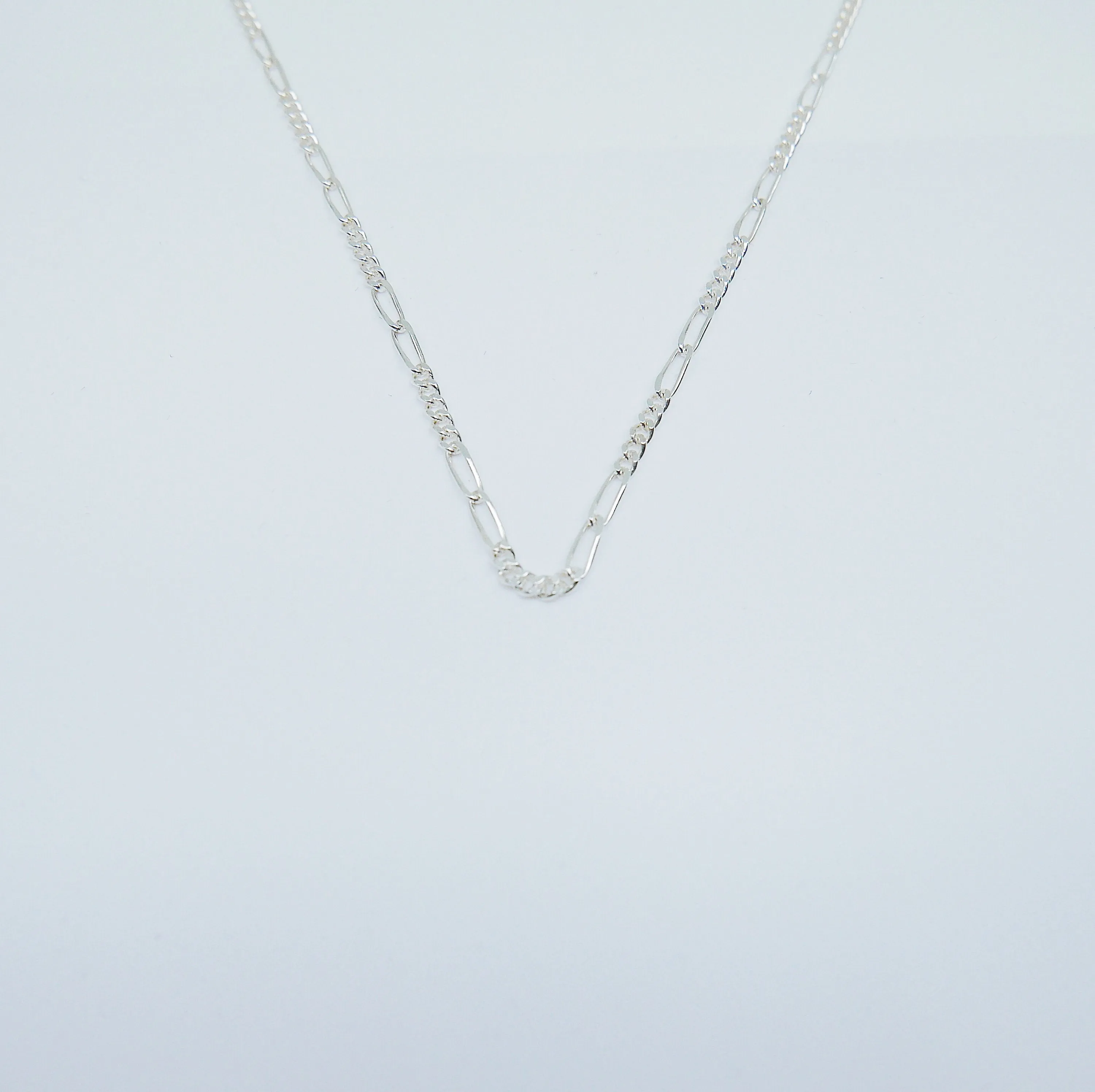 Silver Figaro Chain Choker