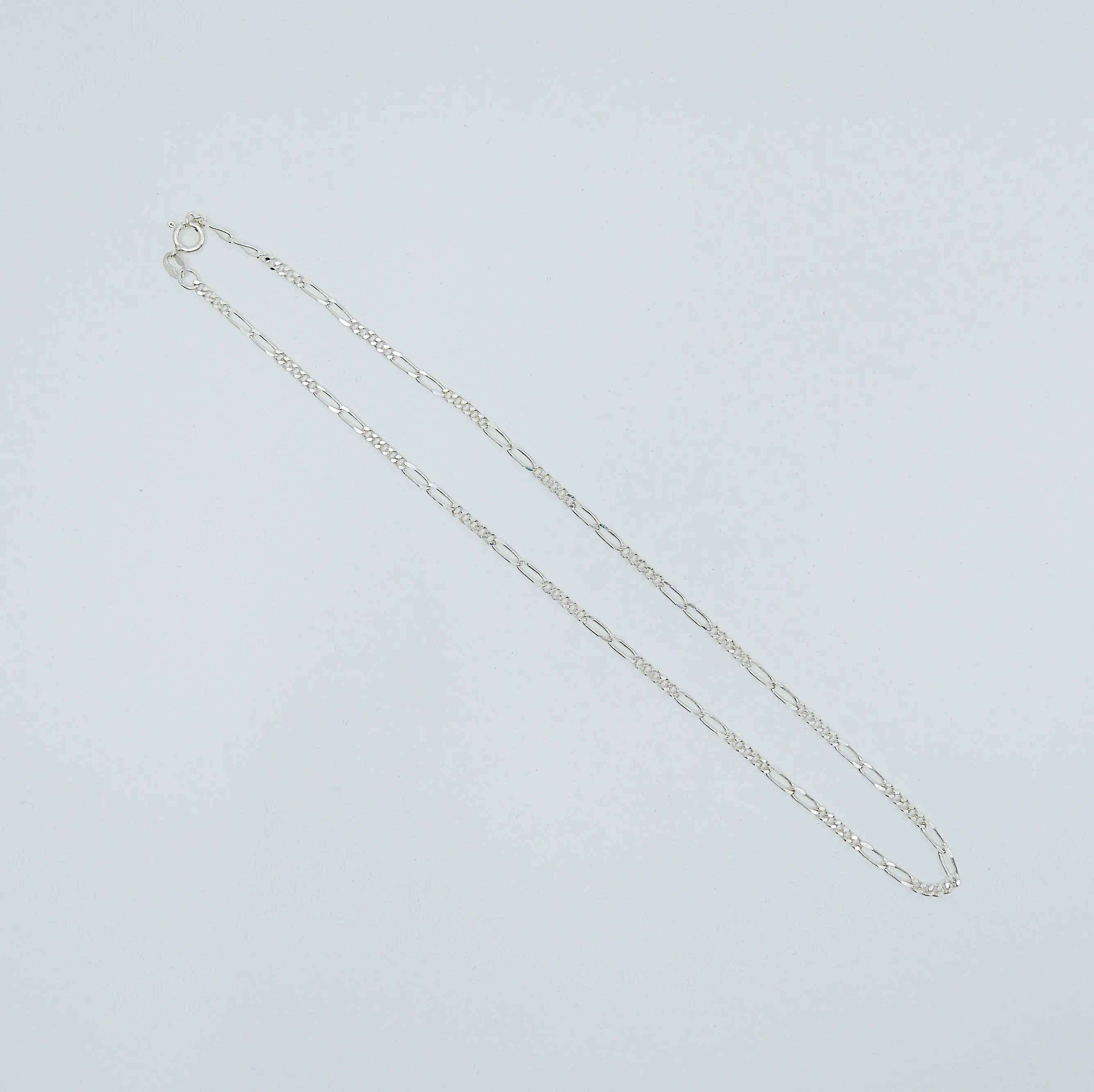 Silver Figaro Chain Choker