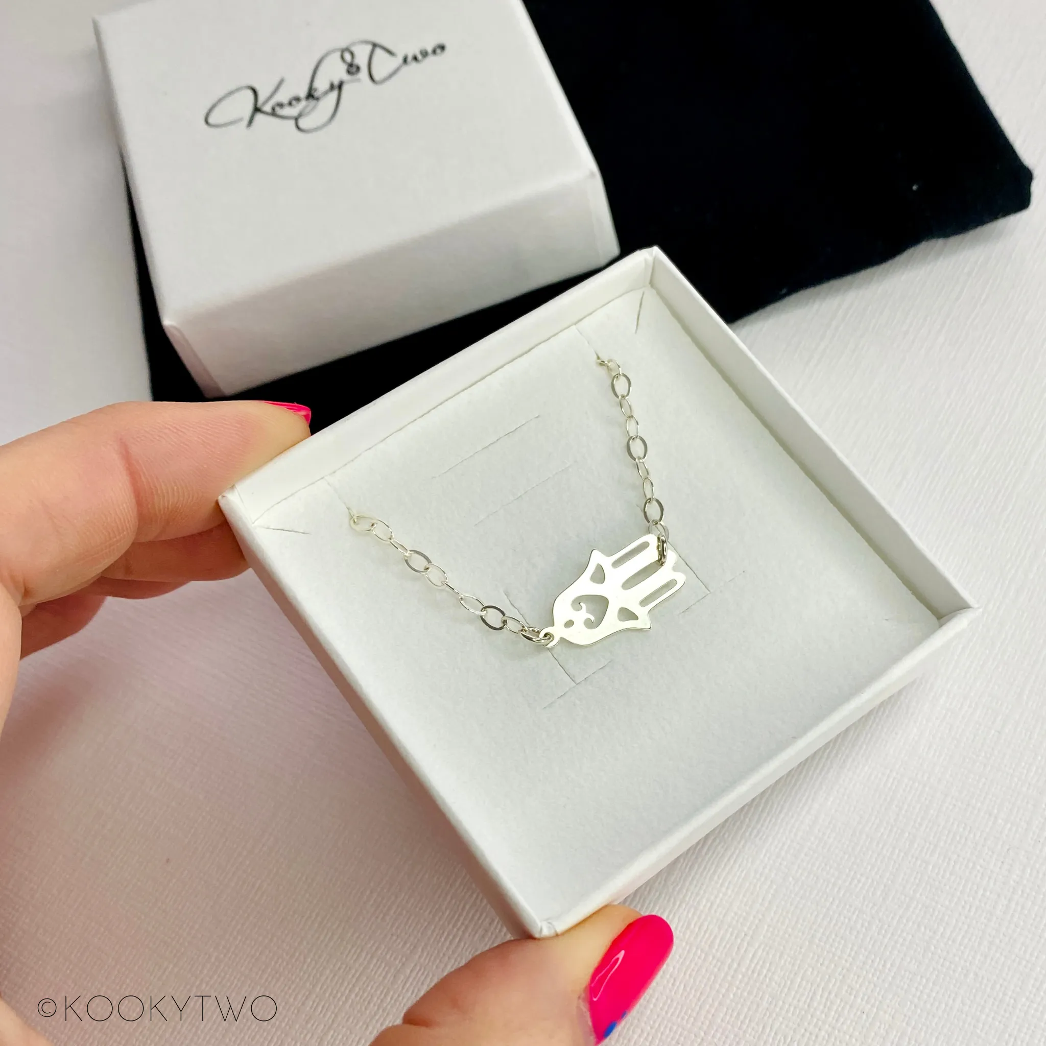Silver Hamsa Necklace