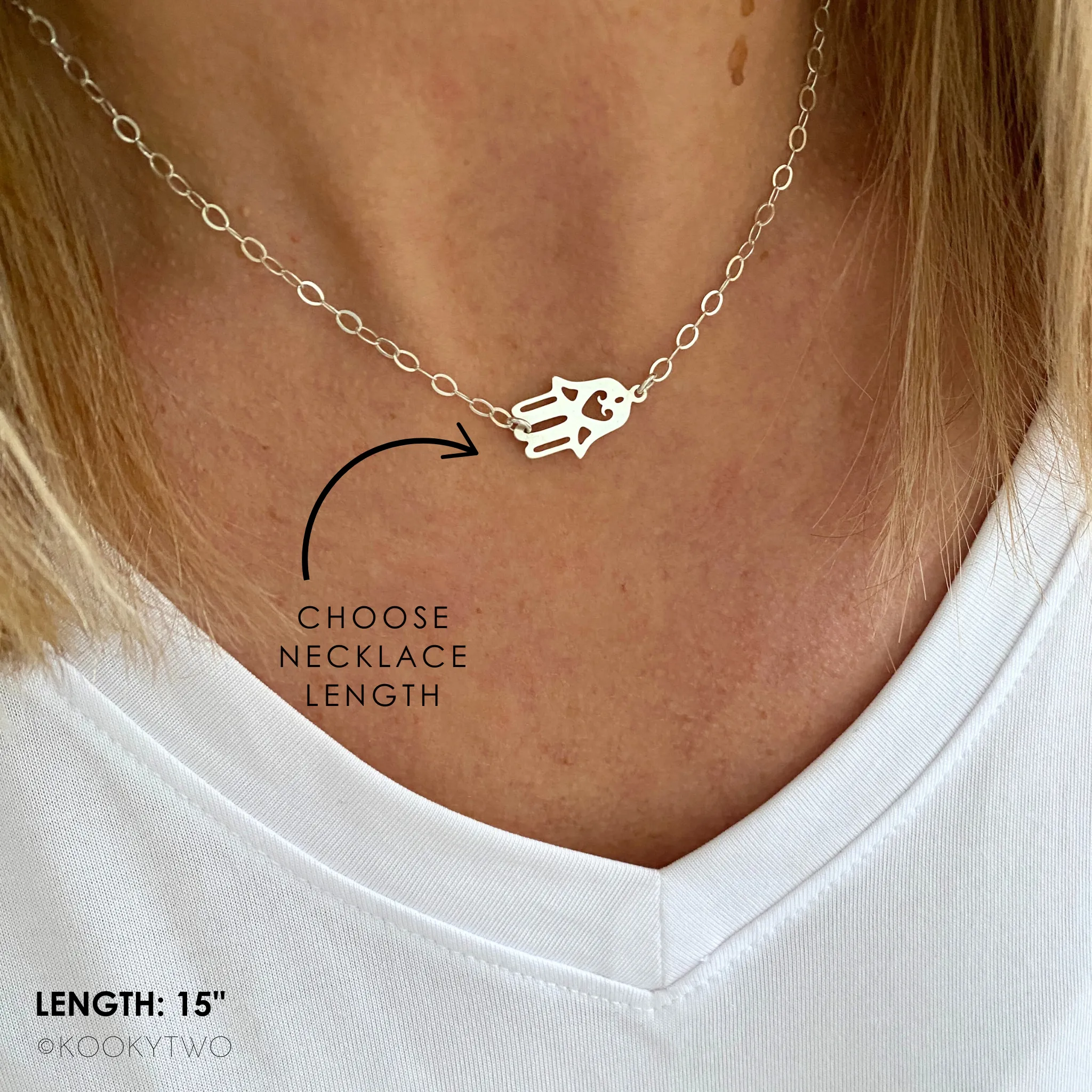 Silver Hamsa Necklace