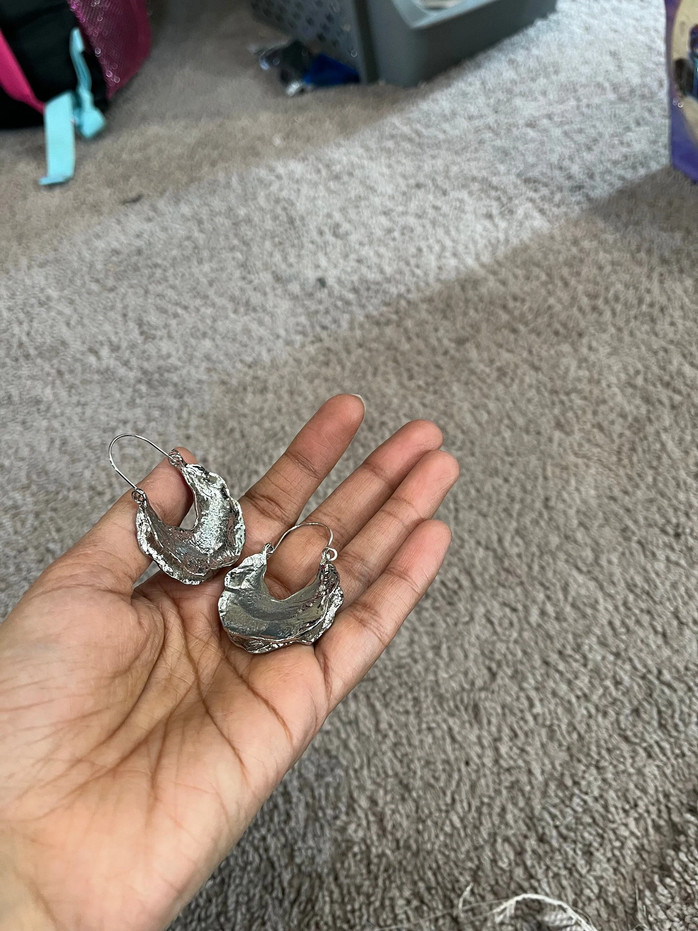 Silver Hoop earrings , large silver metal hoops , fat big chunky silver hoop earrings , chunky shiny  silver hoop earrings