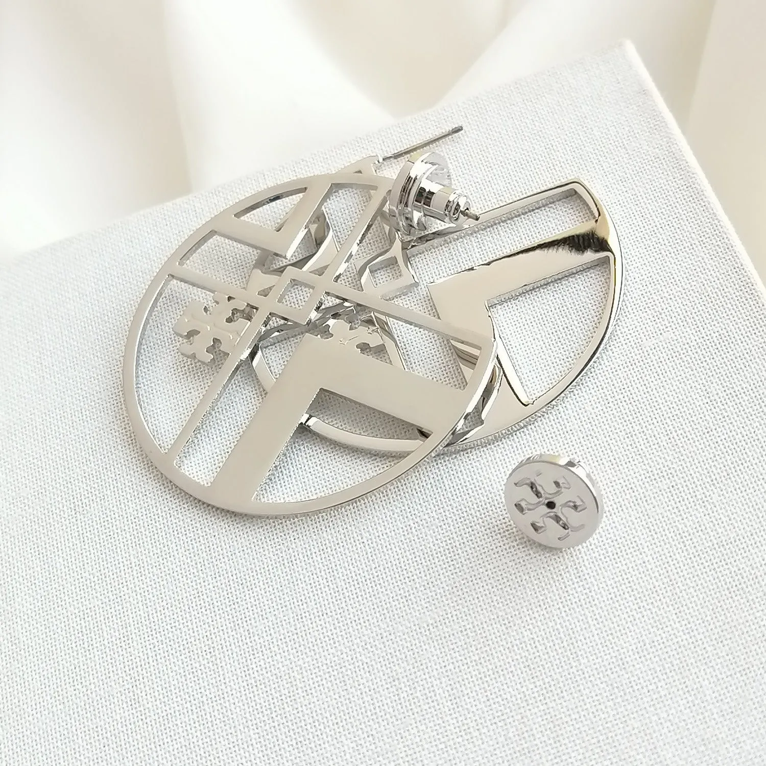 Silver Milgrain Hoop Earrings