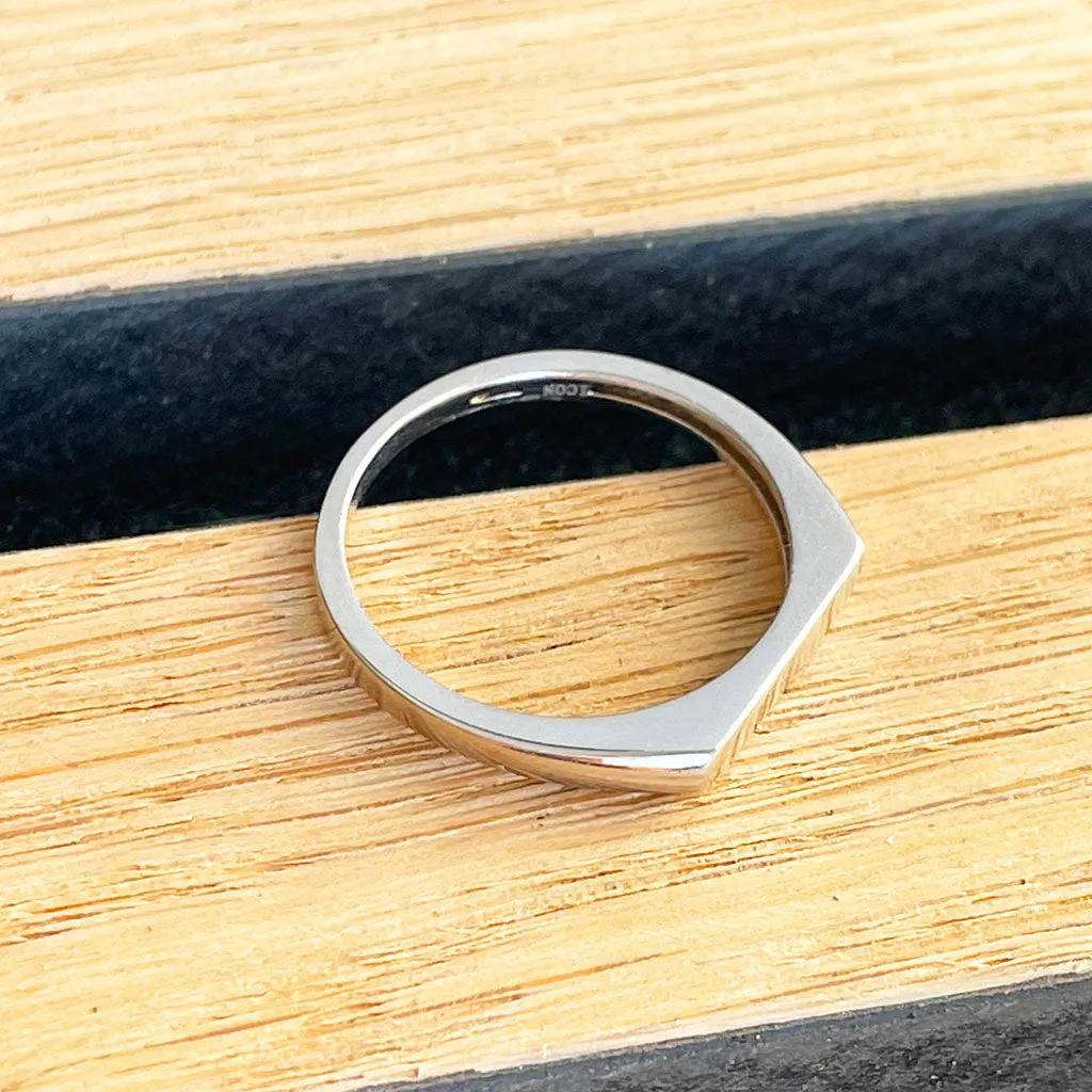 Silver Slimline Signet Ring