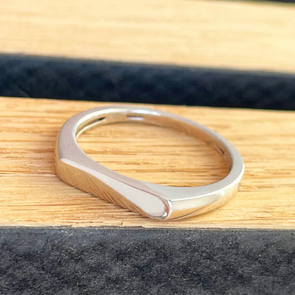Silver Slimline Signet Ring