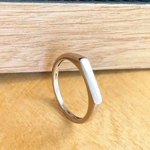 Silver Slimline Signet Ring