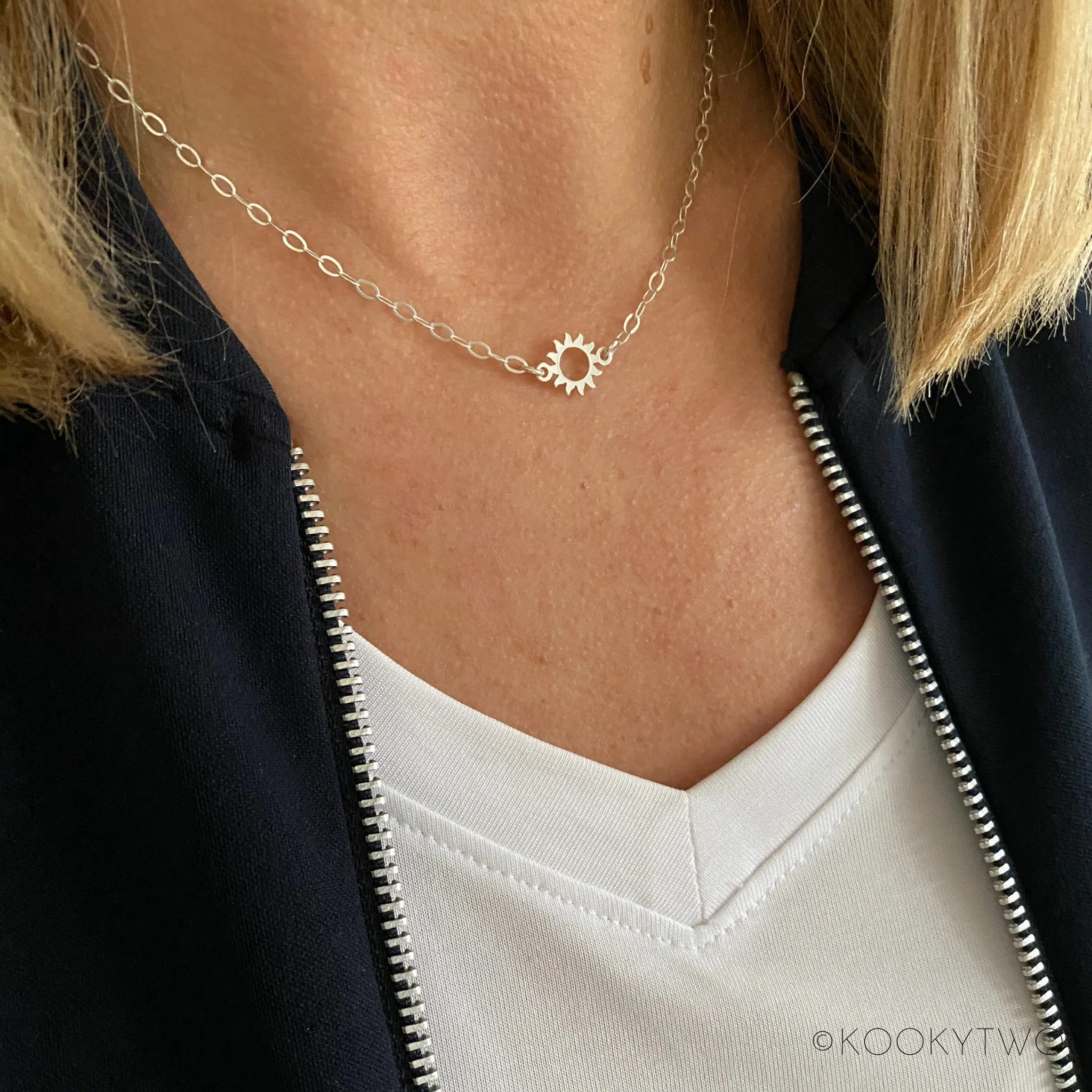 Silver Sun Necklace