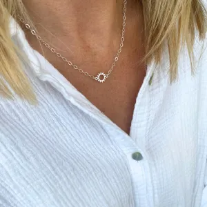 Silver Sun Necklace